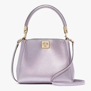 Kate Spade ♠️ Phoebe Metallic Purple Small Top Handle/Crossbody